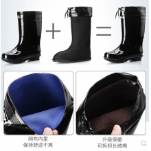 回力 高筒加绒水鞋（可拆保暖）