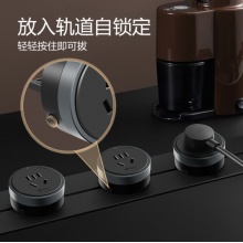 公牛 GN-GQ1 暗装 轨道插座 可移动墙壁插座嵌入式 多功能插座 75厘米轨道+4个五孔插座 黑色