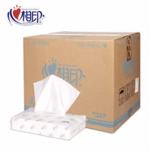 心相印 抽纸DT100软抽纯木浆宾馆酒店双层面巾纸100抽/包 72包/箱 