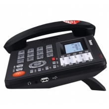 纽曼 HL2008TSD-818(R)办公录音电话机座机 商务IVR语音导航电话录音管理系统 黑色
