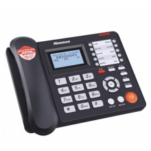 纽曼 HL2008TSD-818(R)办公录音电话机座机 商务IVR语音导航电话录音管理系统 黑色