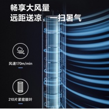 美的 定时塔扇家用节能电风扇远柔风无叶风扇摇头落地扇 ZAF09MR