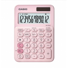 卡西欧 MS-20UC 少女心机办公计算器 天际蓝 落霞粉