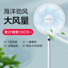 艾美特 七叶家用遥控电风扇7档大风量空气循环摇头立式落地扇 CS35-R20