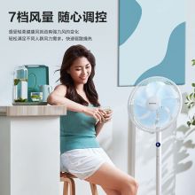 艾美特 七叶家用遥控电风扇7档大风量空气循环摇头立式落地扇 CS35-R20
