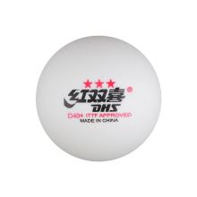 DHS红双喜乒乓球三星 赛顶ABS新材料40+ 3星专业比赛球 白色
