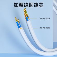 山泽 电话线2芯单股纯铜座机跳线 带电话水晶头成品线 5米 C28BWG-205C