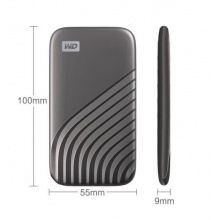 西部数据(WD)2TB NVMe移动硬盘(PSSD)My Passport随行SSD Type-C接口 WDBAGF0020BGY-CESN 深空灰