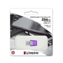 金士顿(Kingston)256GB Type-C/USB3.2双接口Gen1U盘 DTDUO3CG3 读速200MB/s
