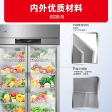 星星优品 冷藏玻璃门冰箱大容量保鲜柜【双门冷藏风冷全铜款】910升880WA