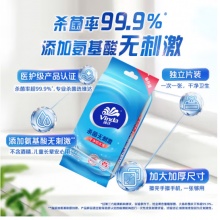维达（Vinda）湿巾湿纸巾杀菌湿巾纸10片*10包 湿巾小包独立装