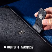 得力(deli)25K120张磁扣皮面笔记本 黑色3301