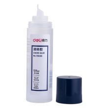 得力(deli)125ml刷片胶头高粘度可水洗透明胶水 12支装 7303S