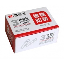 晨光(M&G)金属镀镍回形针 ABS91696 100枚/盒