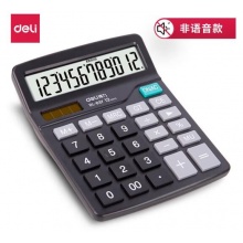 得力(deli)双电源轻便桌面计算器12位 837