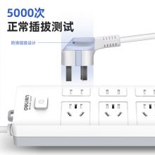 得力18169-03插座_3+3_3米_PVC袋装(白)(只)