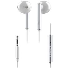 华为原装半入耳式耳机/三键线控/带麦克风/原装手机耳机 白色 金属版 AM116