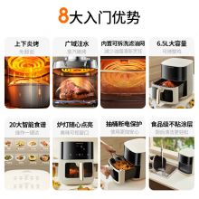 九阳空气炸锅 炎烤 不用翻面 双热源上下加热 6.5L KL65-V573