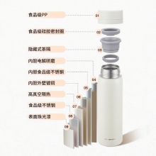 宝威玛（BVGMAV）保温杯男女士大容量不锈钢茶隔泡茶水杯子 500ml
