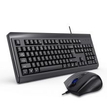 双飞燕（A4TECH) KB-N9000 有线键盘鼠标套装 鼠标U口+键盘P口 黑色