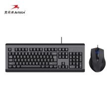 双飞燕（A4TECH) KB-N9000 有线键盘鼠标套装 鼠标U口+键盘P口 黑色
