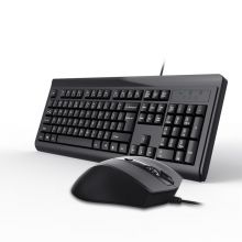 双飞燕（A4TECH) KB-N9000 有线键盘鼠标套装 鼠标U口+键盘P口 黑色