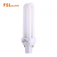 佛山照明（FSL）荧光插管2针白光 节能灯管2U型插脚 9W白光2700K