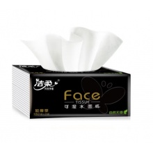 洁柔face黑天然无香软抽48包/箱BR060-03抽纸