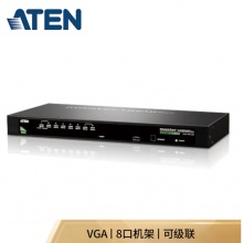 宏正8口多电脑KVM切换器 8进1出PS2/USB VGA机架切换器CS1308工业级