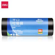 得力得心LQ500-平口垃圾袋(黑色)(30只/卷,1卷/包)