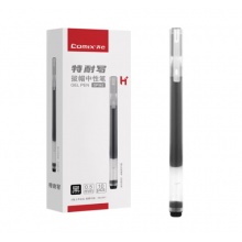 齐心（Comix） 大容量巨能写中性笔签字会议笔办公文具 0.5mm 黑色（10支1盒）GP562