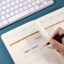 申士 2021年日程本计划本 A5/25K 352页 工作效率手册 J2021-D25浅蓝色