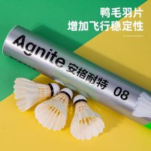 安格耐特 鸭毛耐打训练娱乐大桶装羽毛球 12只 F2202S
