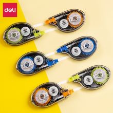 得力(deli)6个12m学生修正带 顺滑不断带改正带/不易起皱涂改带 33324