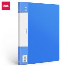 得力(deli)A4文件夹单强力+插页袋 5341蓝色