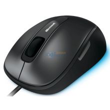微软 (Microsoft) 舒适蓝影鼠标4500 灰黑色 有线鼠标 纵横滚轮