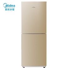 美的（Midea）165升L双开门 家用冰箱 风冷BCD-165WM 芙蓉金