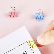 宝克(BAOKE)大号金属燕尾夹票据夹子 彩色 15mm 筒/60pcs BC1366