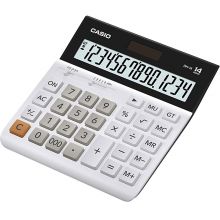 卡西欧（CASIO）DH-14-WE 中型 14位大额计算 双电源 白色