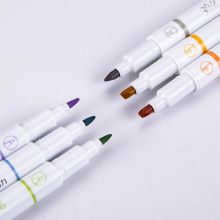 得力(deli)6色双头荧光笔套装 柔彩套装 重点标记笔 S740