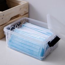 禧天龙 口罩独立收纳盒  桌面整理收纳 透明 3升3个装 6317