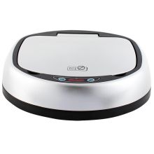 得力(deli)12L不锈钢免脚踏自动感应垃圾桶 加厚静音圆纸篓 银色9559