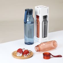 乐扣乐扣（LOCK&LOCK）塑料杯Tritan塑料杯ECO BOTTLE便携男女式小口提手杯子灰色750ML ABF664GRY