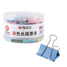 晨光(M&G)文具32mm彩色长尾夹 金属票据夹 经济型办公燕尾夹 24只/罐ABS916J3