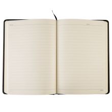 得力/deli 25K96张商务皮面本 会议记事本笔记本子 黑色3162