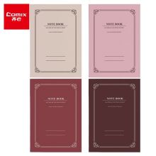 齐心(Comix)4本A5/40张文具笔记本子日记本缝线本软面抄本学生记事本文具 莫兰迪系列 ECC106