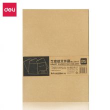 得力(deli)10只A4牛皮纸文件套 L型资料文件袋 耐用单页文件夹 5917