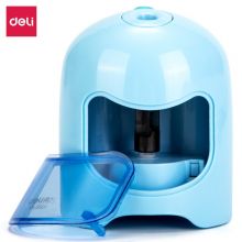 得力(deli)学生大嘴怪电动卷笔刀 自动削笔机/铅笔削笔器 蓝色0501