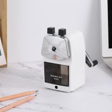 齐心(Comix)金属机身卷笔刀/铅笔削笔器/转笔刀 自动削笔机 银灰B2484