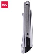 得力(deli)165mm大号金属美工刀 办公家用裁纸刀 银色 2090